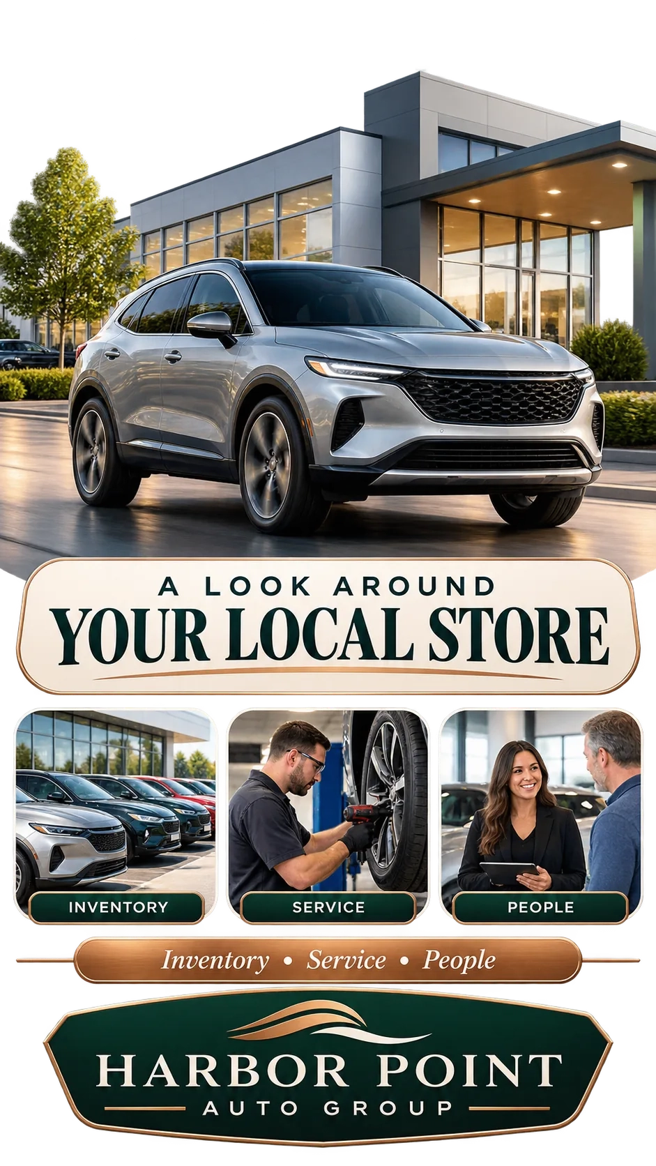 Local-store walkaround Reel: a look around your local store; inventory, service, people.