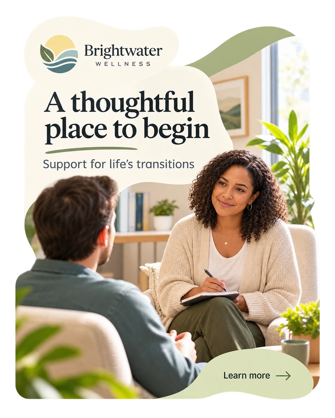 Awareness feed unit: a thoughtful place to begin, support for life’s transitions; the clinician in conversation; learn more.