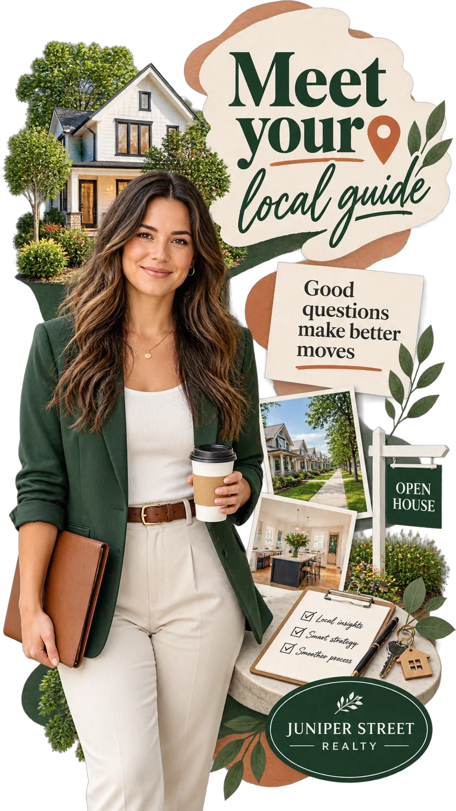 Agent-profile Reel: meet your local guide, good questions make better moves, and local insights, smart strategy and a smoother process ticked on the clipboard.