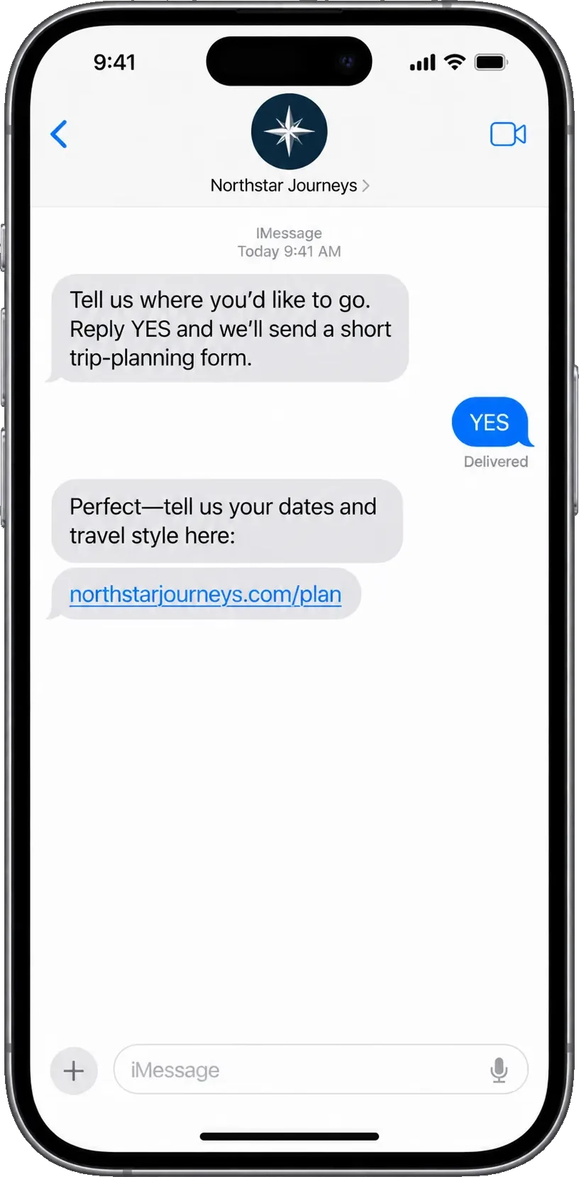 Trip-planning thread: tell us where you’d like to go, reply YES and we’ll send a short trip-planning form, then the YES and the agency’s own planning link.